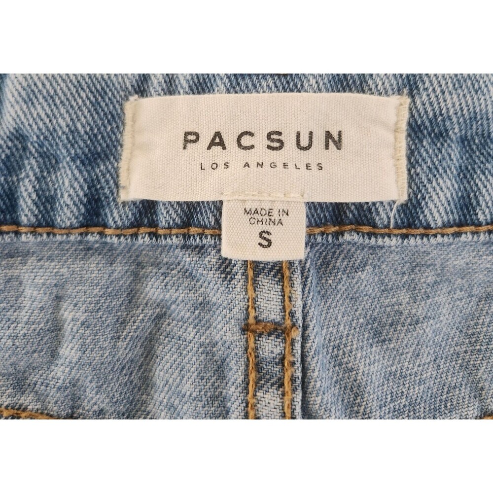 Pacsun Women's Junior Size Small Trivia Denim Overall Dress Light Wash W29 L15 - Picture 6 of 9